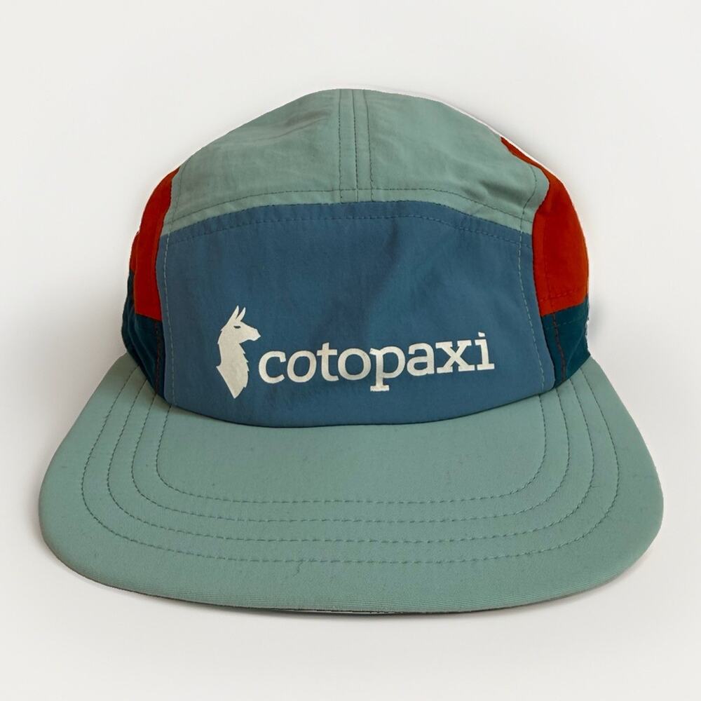 Cotopaxi 5 Panel Camp Hat Cap Adjustable Del Día Colorblock Outdoor Unisex Teal